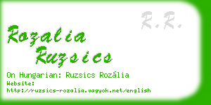 rozalia ruzsics business card