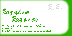 rozalia ruzsics business card